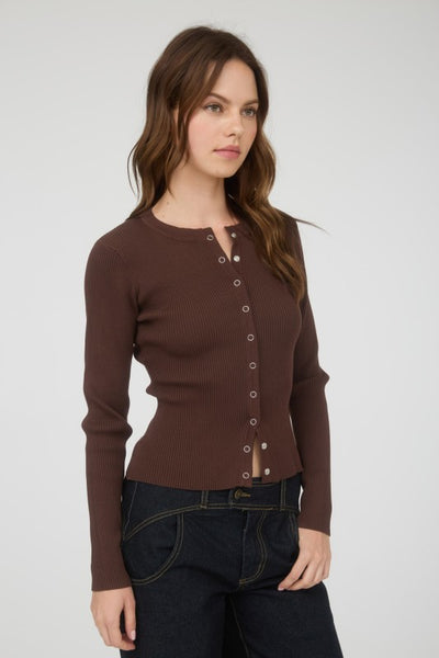 Snap Button Knit Cardigan