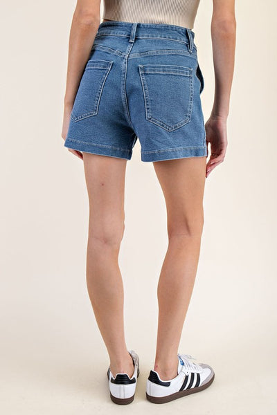 Denim Square Pocket Shorts
