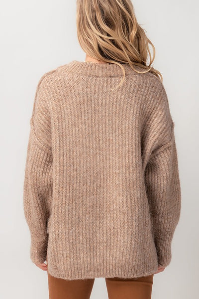 Cozy Knit Drop Shoulder Sweater