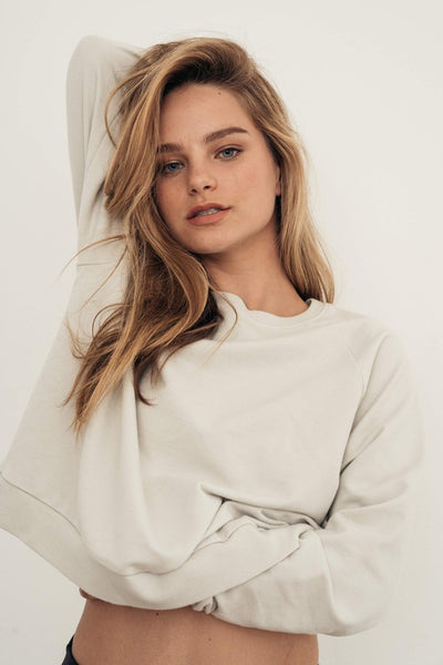 Soft Washed Raglan Recycled Cotton Sweatshirt