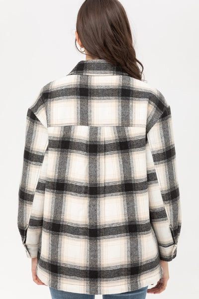 Plaid Pattern Fleece Jacket
